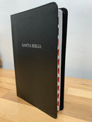 Bíblia ultrafina reina Valera 1960 con índice piel fabricada negro