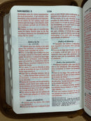 Bíblia tamaño bolsillo reina Valera 1960 con cierre marrón claro índice