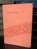 Bíblia reina Valera  1960 para regalos y premios regalos rosado imitacion de piel
