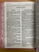 Bíblia para Mujer letra gigante 15 puntos flores mariposa rv1960 cierre índice
