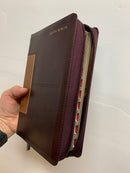 Bíblia letra gigante tamaño manual 14 puntos reina Valera 1960 cierre índice piel caoba