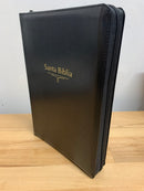 Biblia de letra súper gigante 19 puntos riena Valera 1960 cierre índice semipiel negro