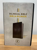 Biblia bilingüe/bilingual bible /Nlt / NTV  semipiel negro