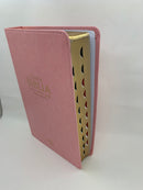 Bíblia para mujer letra grande 12 puntos rosa reina Valera 1960 indice