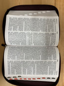 Bíblia letra gigante tamaño manual 14 puntos reina Valera 1960 cierre índice piel caoba