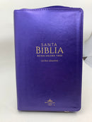 Bíblia para mujer letra grande ultrafina reina valera 1960 cierre lila 12 puntos