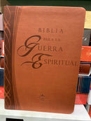 Bíblia de estudio para la guerra espiritual reina Valera 1960 imitación piel café