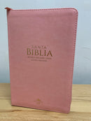 Bíblia para mujer letra grande 12 puntos reina  VALERA 1960 rosada cierre índice