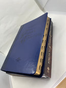 Bíblia para la guerra espiritual Reina Valera 1960 piel azul con índice