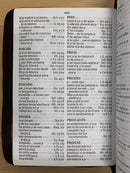 Bíblia de letra súper gigante para hombres reina Valera 1960 cierre índice piel caoba 17 puntos