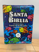 Bíblia para niños fuentes de bendiciones con ilustraciones reina Valera 1960 cierre índice