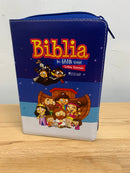Bíblia para ninos mi grad viaje letra grande tamaño portátil rv1960 cierre multicolor