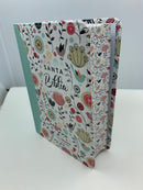 Biblia letra grande 11 PUNTOS Reina Valera 1960 compacta pájaros turquesa