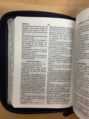 Bíblia tamaño bolsillo 8 puntos reina Valera 1960 azul flores cierre índice