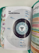 Bíblia letra grande portátil reina Valera 1960 cierre mariposa turquesa índice 11 puntos