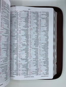 Bíblia de estudio tompson Reina Valera revisada cierre índice café