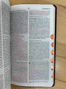 Bíblia del ministro Reina-Valera 1960 piel fabricada con índice vino tinto