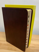 Bíblia antigua version Cipriano de Valera 1602 piel  mahogany con índice