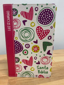 Bíblia para niñas luz en mi camino nueva versión internacional semipiel corazones