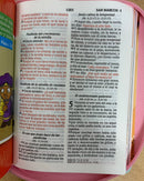 Bíblia para niñas mi gran viaje reina v.1960 rosa 4 tonos bolsillo 1960 con cierre