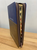 Bíblia de letra súper  gigante Reina Valera 1960 cierre azul marron 14 puntos indcie