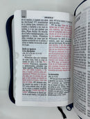 Bíblia letra grande 9 puntos azul paloma reina valera 1960 cierre índice