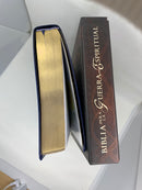 Bíblia para la guerra espiritual Reina Valera 1960 piel azul con índice