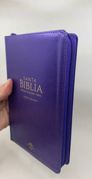 Bíblia para mujer letra grande ultrafina reina valera 1960 cierre lila 12 puntos