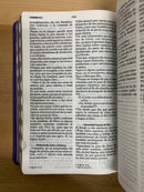 Bíblia para mujer letra grande reina valera 1960 lila piel imitación índice