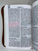 Bíblia tamaño bolsillo letra grande  9 puntos reina Valera 1960 cierre café índice