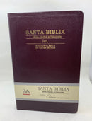 Bíblia RVA reina Valera actualizada letra mayor piel especial vino