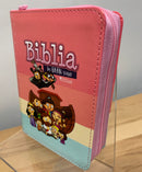 Bíblia para niñas mi gran viaje reina v.1960 rosa 4 tonos bolsillo 1960 con cierre