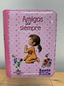 Bíblia amigos por siempre para niñas rosa  reina Valera con índice cierre
