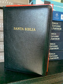 Bíblia de letra grande riena Valera TAMAÑO Manaul cierre 12 puntos piel fabricada