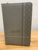 Bíblia de promesas Gris Reina 1960 Cierre Indice tamaña manual palabras de cristo en rojo