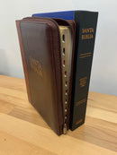 Bíblia de letra súper gigante para hombres reina Valera 1960 cierre índice piel caoba 17 puntos