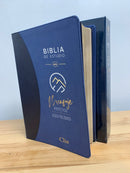 BIBLIA REINA VALERA REVISADA BIBLIA DE ESTUDIO DEL MENSAJE PROFÉTICO Y ESCATOLÓGICO, LEATHERSOFT, AZUL, INTERIOR A DOS COLORES