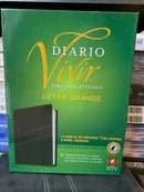 Bíblia de estudio Diario vivir letra grande 11 puntos ntv piel negro con índice