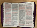 Biblia para mujer letra grande t.manual rv1960 morado flores 12 puntos