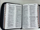 Bíblia letra grande portátil 11 puntos reina valera 1960 tela Jean índice cierre cinturon