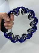 Pandero flor azul tambourine blue