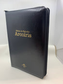 Biblia de Estudio Arco Iris Pastoral con Cierre Reina-Valera 1960 negro con índice bolsillo