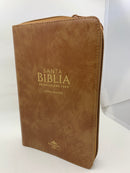 Bíblia Letra grande Reina Valera 1960 ultrafina cafe claro cierre 12 puntos