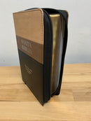 Bíblia de letra gigante reina Valera 1960 duotone  negro y cafe tamano manual cierre 14 puntos