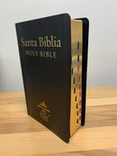 Bíblia bilingüe rvr/1960 riena Valera con king james piel fabricada con índice