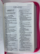 Bíblia para mujer letra grande reina Valera 2020 fuxcia cierre 12 puntos