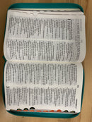 Bíblia de letra súper gigante riena Valera 1960 18 puntos turquesas y  cierre índice