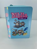 Bíblia para ninos mi gran viaje ilustrada reina Valera 1960 turquesa globos