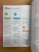 Bíblia para Mujer letra súper gigante 19 puntos rv1960 cierre rosa café índice