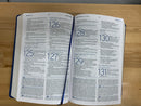 BIBLIA REINA VALERA REVISADA BIBLIA DE ESTUDIO DEL MENSAJE PROFÉTICO Y ESCATOLÓGICO, LEATHERSOFT, AZUL, INTERIOR A DOS COLORES